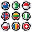 halftone flag buttons 3