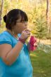 Girl Blowing Bubbles