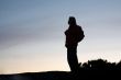 tourist woman silhouette