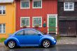 blue car