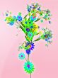 Floral nature themed design illustration
