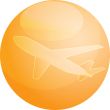 Air travel airplane illustration