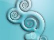 Abstract swirly floral grunge illustration