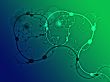Abstract swirly floral grunge illustration
