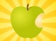 Apple with bite  illustration