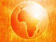 Map of Africa on globe  illustration