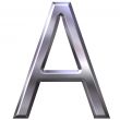 3D Silver Letter A
