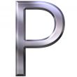 3D Silver Letter P