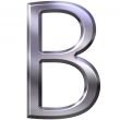 3D Silver Letter B