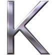 3D Silver Letter K