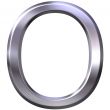 3D Silver Letter O