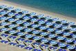 Scilla beach umbrellas from above