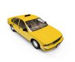 Yellow taxi isolated over whie
