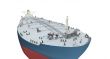 Oil tanker isolated over white