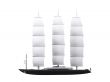 Vessel boat isolated over white