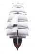Sailing ship isolated over white