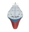 Oil tanker isolated over white