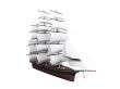 Sailing ship isolated over white