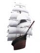 Sailing ship isolated over white