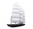 Vessel boat isolated over white