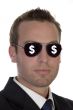  businessman with dollar signs on his sunglasses