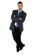 stylish pose of successful businessperson