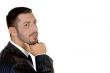 thinking handsome businessperson