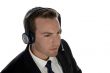 businessman wearing headset
