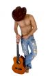 man in cowbow hat holding guitar