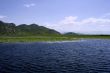 Idyllic panoramic picture of european lake near the mountains