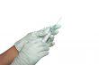 Syringe in hands