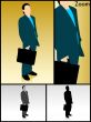 successful businessman with bag