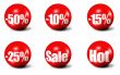 red 3D spheres