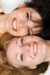 happy young women.