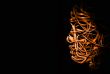 abstract face orange