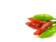 chili pepper and hot red pepper very close