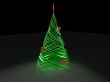 Rendered stylized Christmas pine tree