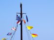 flagged mast