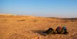 Israeli soldiers excersice in a desert