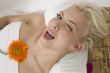 beautiful woman with flower