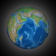 shined planet. 3D image. illustrations