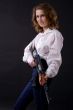 woman with submachine gun