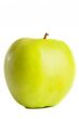 Green delicious apple with reflection