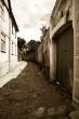 Old street in sepia