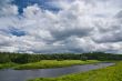 Clouds over river