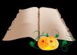 Book with pumpkin