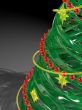 Rendered stylized Christmas pine tree