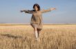 girl running on the field