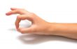 hand on white