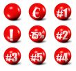 red 3D spheres